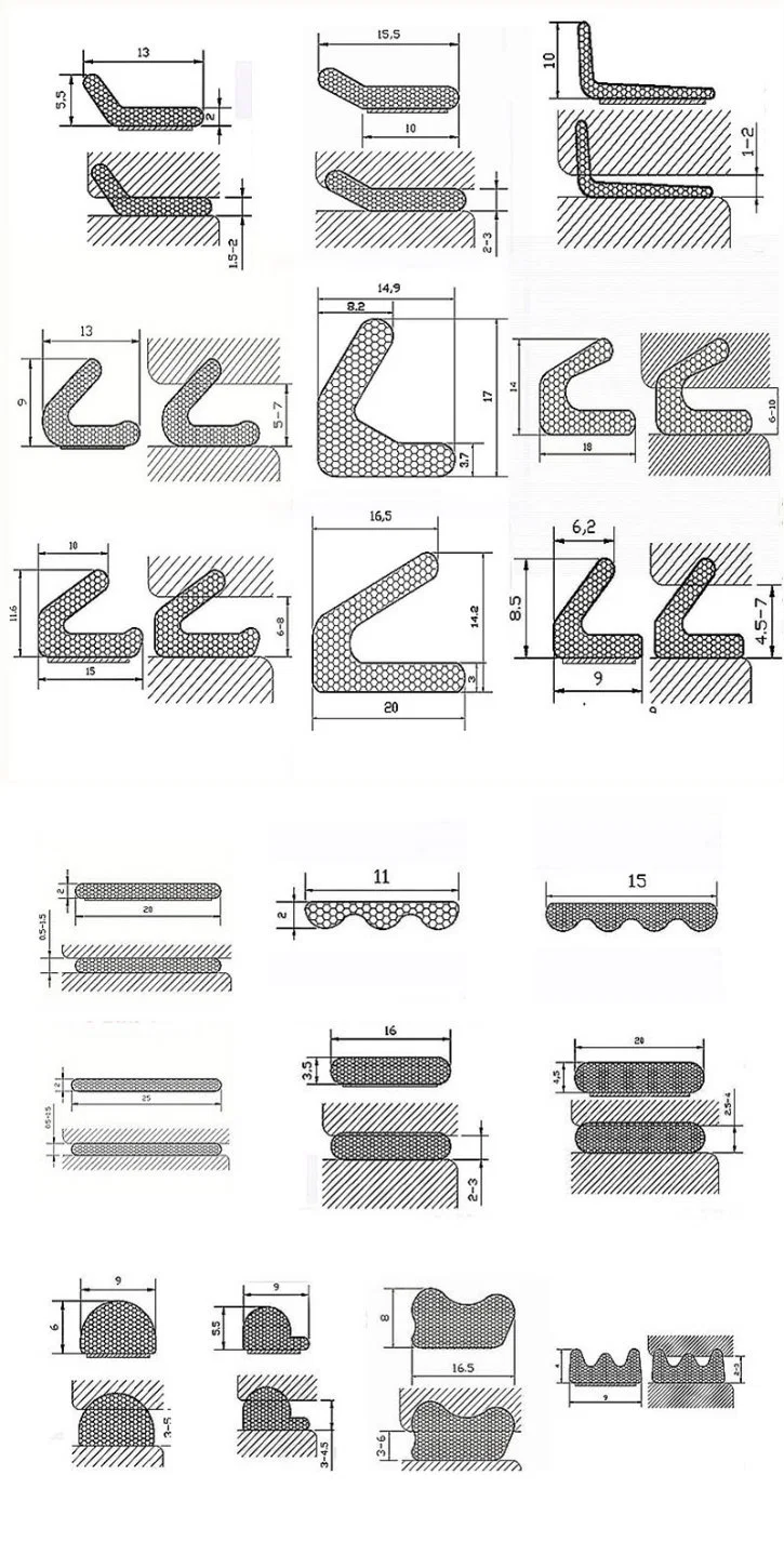 Wooden Window Soft PU Foam PE Coated Collision-Protection Sealing Strip